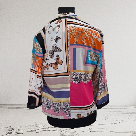 Alberto Makali Multicolor Patchwork Cardugan Size Small - Picture 2 of 7